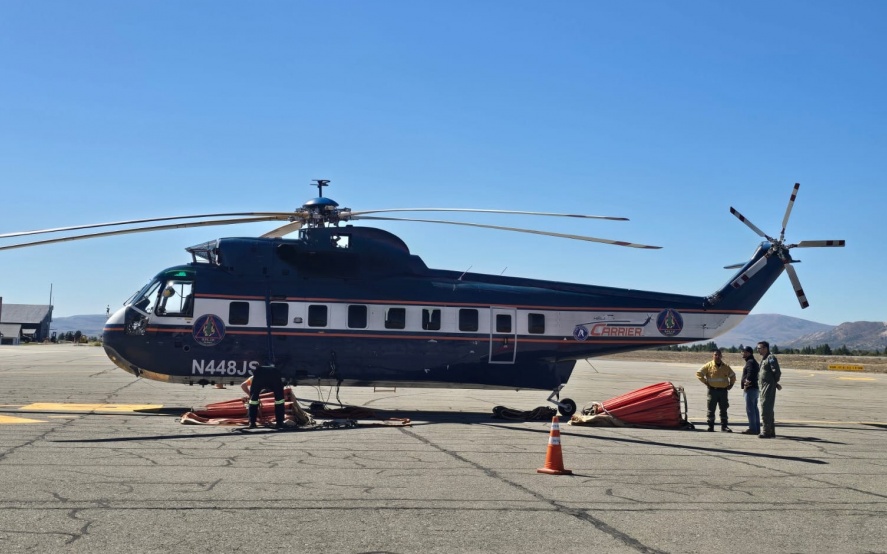 Por primera vez Río Negro cuenta con medio aéreo propio para el combate de incendios. Crédito: Gobierno de Río Negro