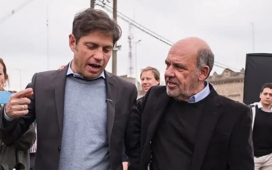 Axel Kicillof junto al Intendente de Coronel Suárez Ricardo Moccero