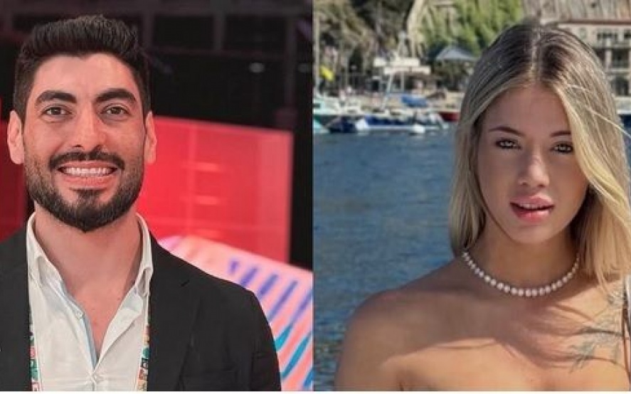 Facundo Moyano y la modelo Candela Arizaga.