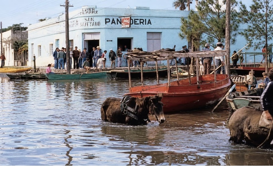 La crecida del Río Paraná de 1983 fue una de las peores de la historia. Foto: Agencia NA (Archivo Provincial Chaco)