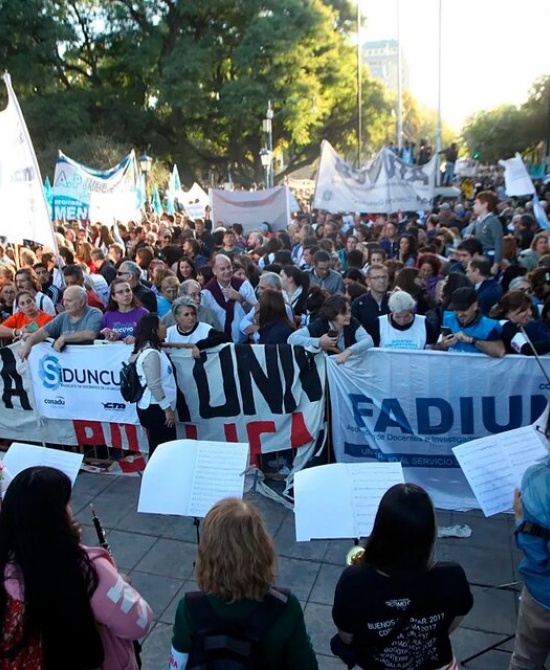 Imagen de la marcha en Mendoza