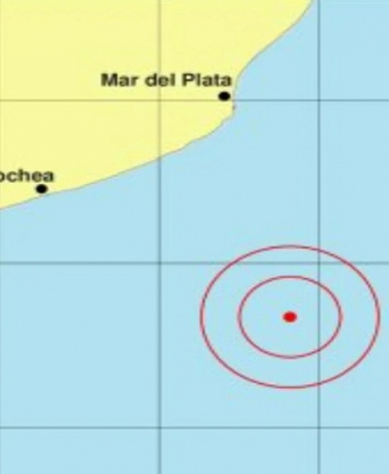 Sismo en Mar del Plata. (captura informe)