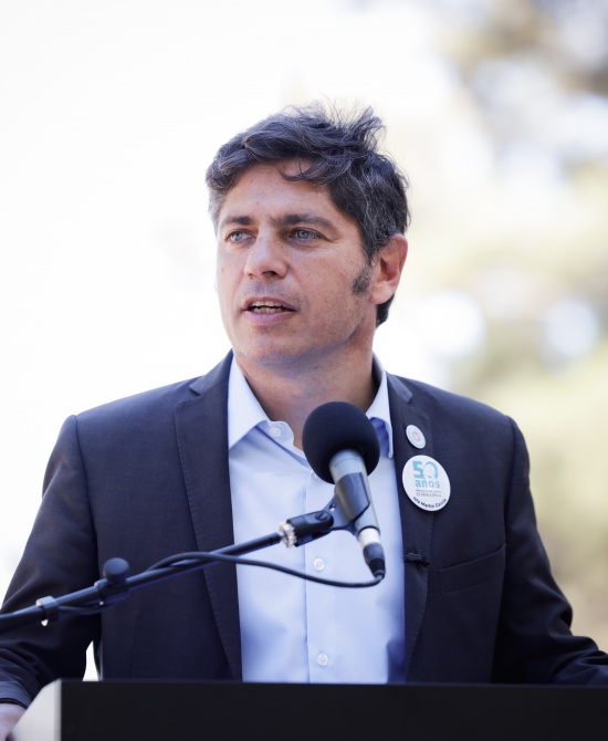 El gobernador bonaerense, Axel Kicillof. 