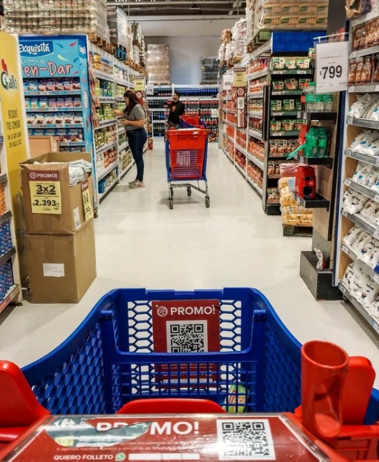 Las compras de alimentos y en supermercados siguen en caída.