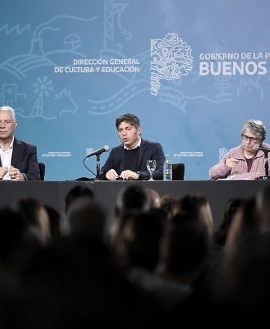 Kicillof junto a Terigi y Alak en el Teatro Argentino