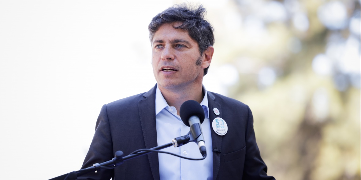 El gobernador bonaerense, Axel Kicillof. 