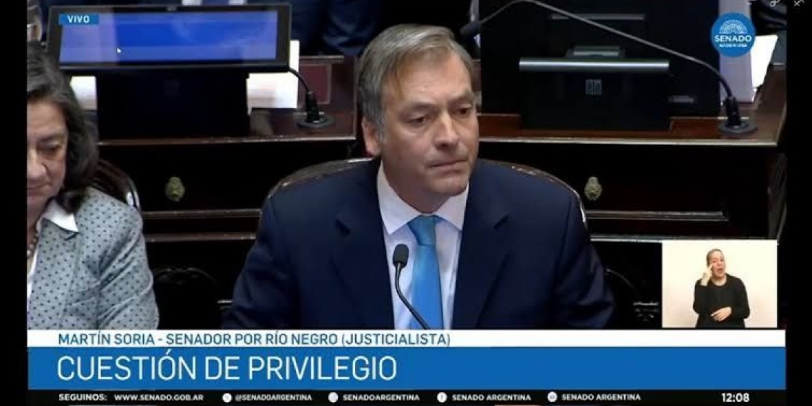 Martín Soria, senador nacional del bloque Justicialista